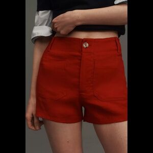 Anthropologie The Colette Linen Blend Shorts by Maeve